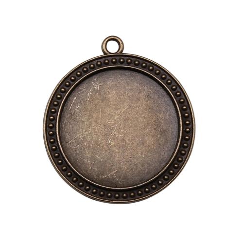 aleación de zinc base para cabujón de colgante, Esférico, chapado, Bricolaje, más colores para la opción, diámetro interior:aproximado 30mm, Vendido por UD