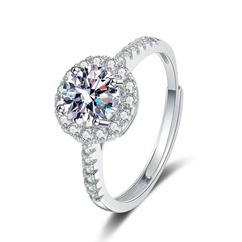 cobre Cuff Ring Finger, cromado de cor platina, Vario tipos a sua escolha & para mulher & com strass, tamanho:6-8, vendido por PC