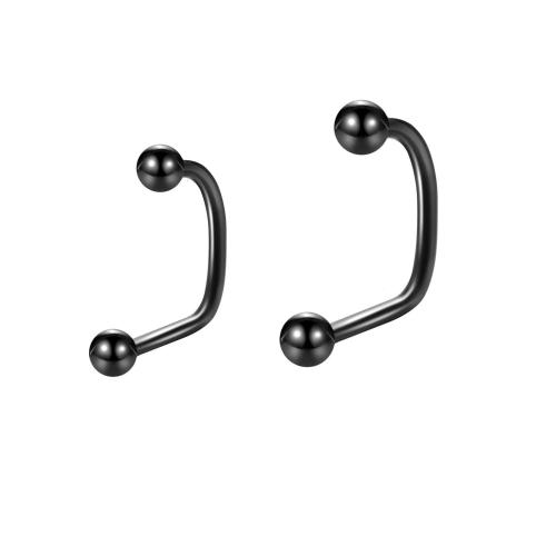 304 Stainless Steel Lip Piercing Stud plated Unisex black Sold By PC