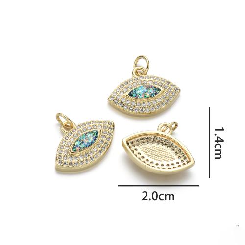 Pendentifs opale de mer, laiton, avec Opale, Placage, DIY & pavé de micro zircon & boucle de 1/1, plus de couleurs à choisir, protéger l'environnement, sans nickel, plomb et cadmium, Vendu par PC