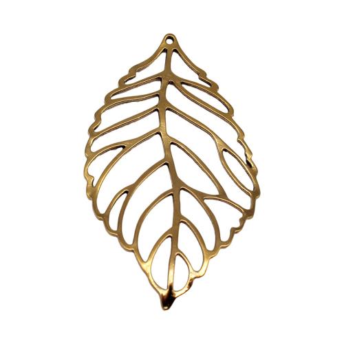Zinc Alloy Leaf Pendants plated DIY & hollow Sold By PC