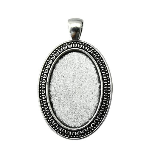 Zinc Alloy Pendant Cabochon Setting plated DIY Inner Approx Sold By PC