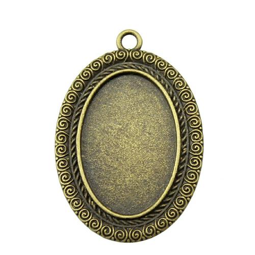 Zinc Alloy Pendant Cabochon Setting plated DIY Inner Approx Sold By PC