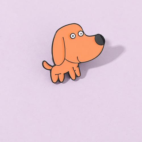 smalt Brož, Zinek, Pes, á, módní šperky & unisex, černý, Prodáno By PC