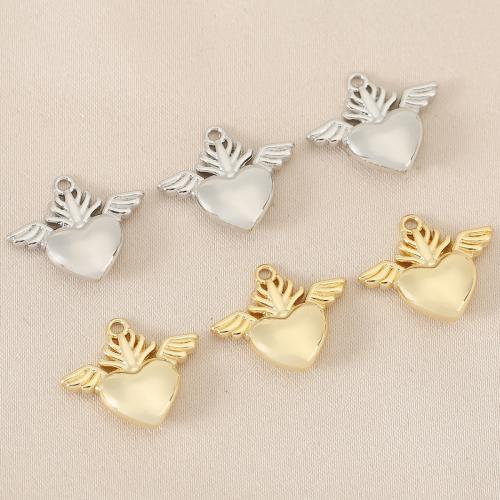 Brass Heart Pendants plated DIY nickel lead & cadmium free Sold By Bag
