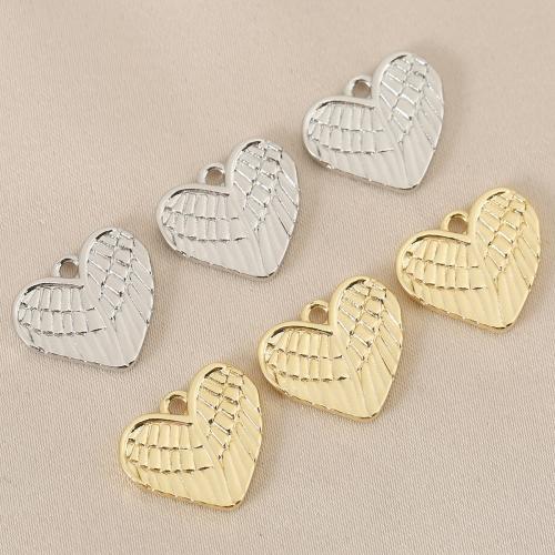 Brass Heart Pendants plated DIY nickel lead & cadmium free Sold By Bag