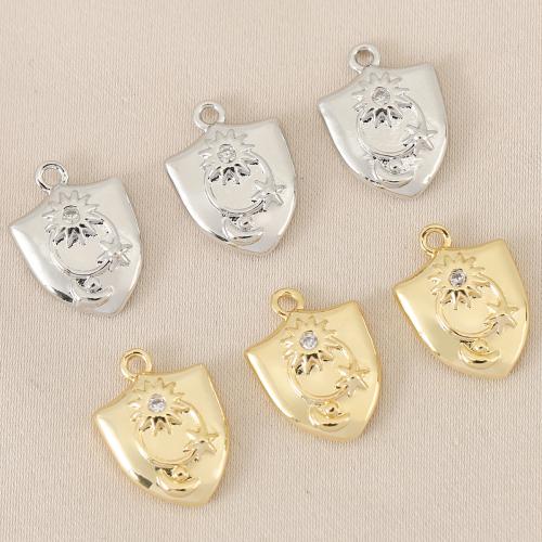 Cubique Pendentif en laiton zircon pavent, Placage, DIY & pavé de micro zircon, plus de couleurs à choisir, protéger l'environnement, sans nickel, plomb et cadmium, 10PC/sac, Vendu par sac