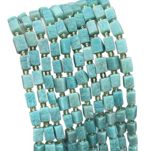 Amazonite Korálky, Amazonit, s Seedbead, DIY, modrý, 13-18mm, Prodáno za 38 cm Strand