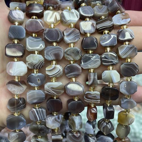 Natürliche Botswana Achat Perlen, mit Seedbead, DIY, gemischte Farben, 10-13mm, verkauft per 38 cm Strang
