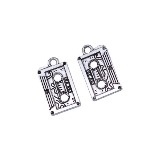 Zinc Alloy Pendants plated DIY & hollow antique silver color Sold By Bag