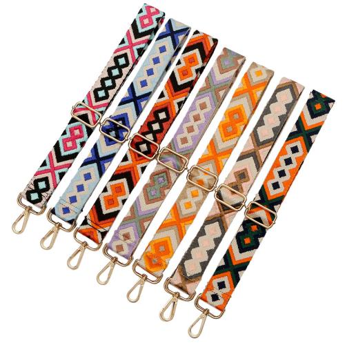 Polyester och Bomull Väska Remmar, med Zink Alloy, justerbar & för kvinna, fler färger för val, Längd Ca 80-140 cm, Säljs av PC
