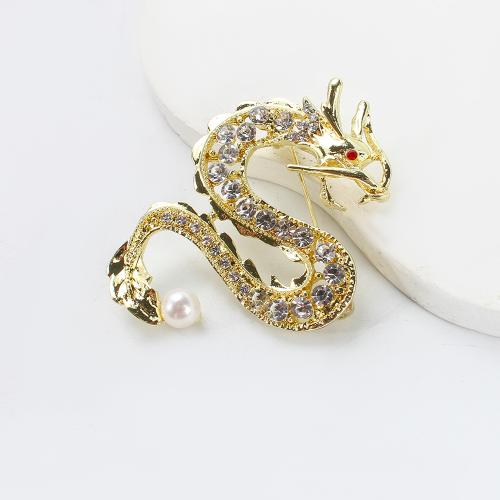 Sladkovodní Pearl Brož, Zinek, s Sladkovodní Pearl, barva pozlacený, módní šperky & s drahokamu, více barev na výběr, 42.24x10.20x54.59mm, Prodáno By PC
