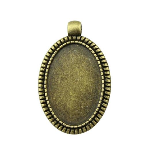 In lega di zinco del pendente Cabochon Setting, lega in zinco, placcato, DIY, nessuno, Diametro interno:Appross. 20x30mm, Venduto da PC