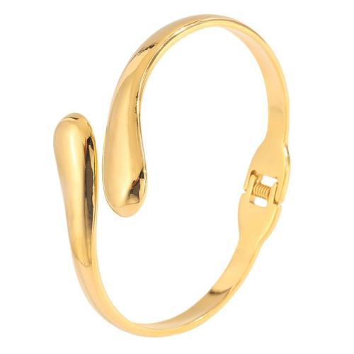 304 Stainless Steel Cuff Bangle plated fashion jewelry & for woman golden Sold By PC
