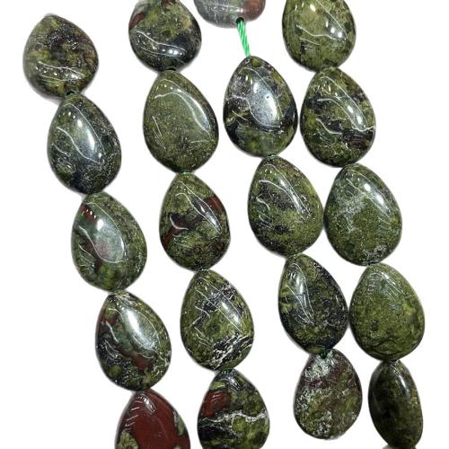 Gemstone Smycken Pärlor, Dragon + blod + sten, DIY, blandade färger, 13-18mm, Såld Per 38 cm Strand