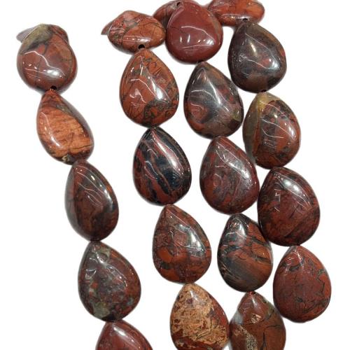 Jasper Brecciated Beads, Traan, DIY, gemengde kleuren, 13-18mm, Per verkocht 38 cm Strand