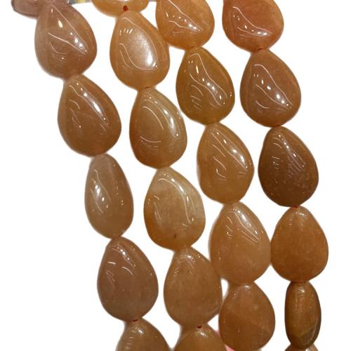 Aventurine Korálky, Red Aventurine, Slza, DIY, smíšené barvy, 13-18mm, Prodáno za 38 cm Strand