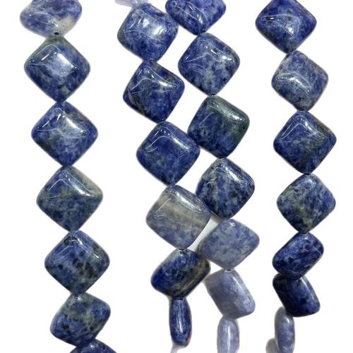 Sodalite Pärlor, Soda, Rhombus, DIY, blandade färger, 15mm, Såld Per 38 cm Strand