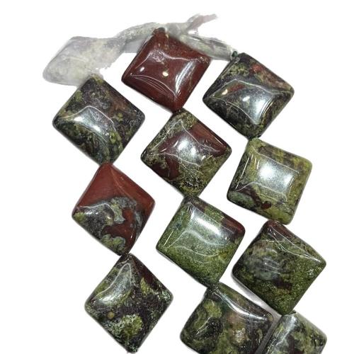 Gemstone Smycken Pärlor, Dragon + blod + sten, Rhombus, DIY, blandade färger, 15mm, Såld Per 38 cm Strand