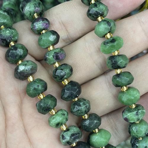 Perles bijoux en pierres gemmes, Rubis en Zoïsite, avec Seedbead, DIY, couleurs mélangées, 6.5-10mm, Vendu par 38 cm brin