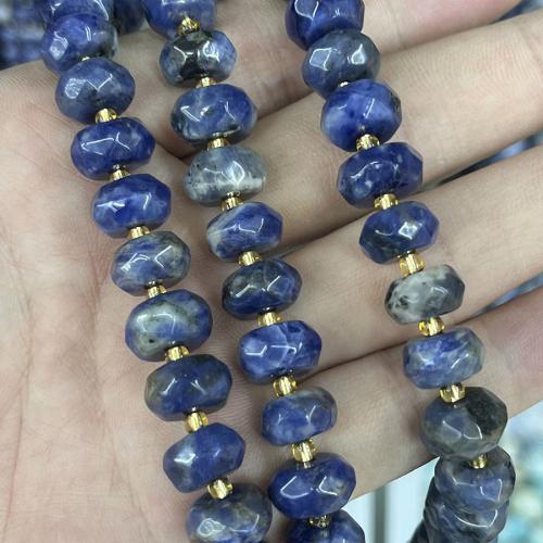 Sodalite Pärlor, Soda, med Seedbead, DIY, blandade färger, 6.5-10.5mm, Såld Per 38 cm Strand