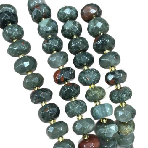 Perline gioielli gemme, Bloodstone africano, DIY, colori misti, 7-10mm, Venduto per 38 cm filo