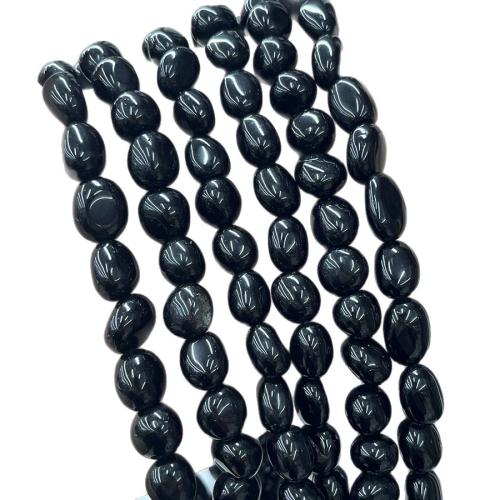Gemstone Smycken Pärlor, Schorl, DIY, svart, Såld Per 38 cm Strand