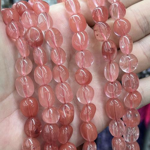 Šperky korálky přírodní křemenné, Cherry Quartz, DIY, červený, Prodáno za 38 cm Strand