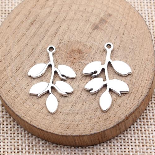 Zinc Alloy Leaf Pendants Branch plated DIY Sold By Bag