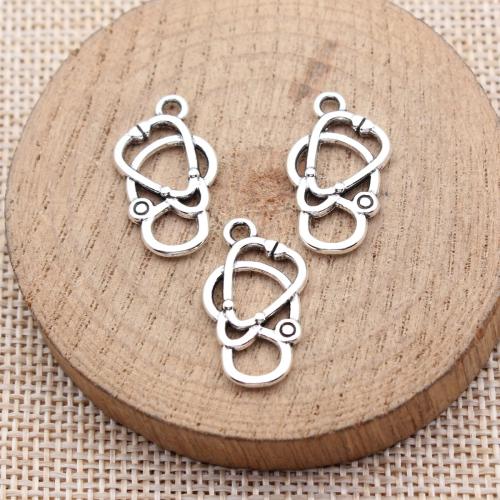 Zinc Alloy Pendants Stethoscope plated DIY & hollow Sold By Bag