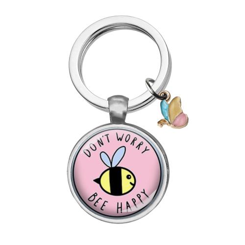 Schlüsselanhänger, Acryl, mit 304 Edelstahl, rund, Modeschmuck & unisex, keine, 60mm, verkauft von PC