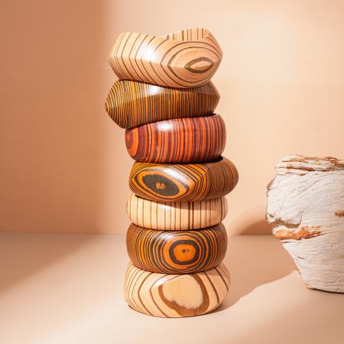bois bracelet ordinaire, avec laiton, Placage de couleur d'or, bijoux de mode, plus de couleurs à choisir, Vendu par PC