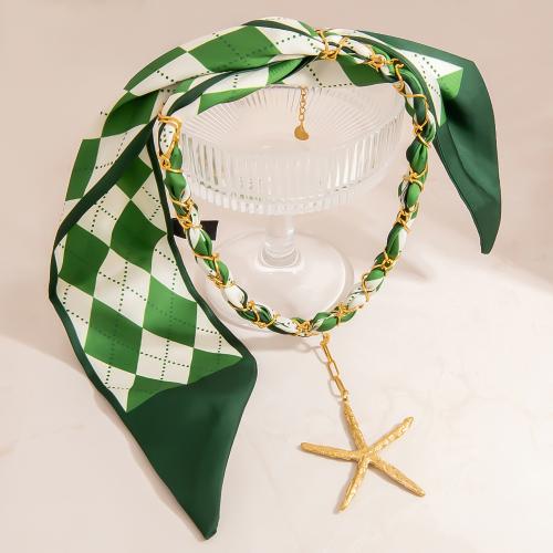 Collier bijoux de mode, Acier inoxydable 304, Placage de couleur d'or, plus de couleurs à choisir, Vendu par PC