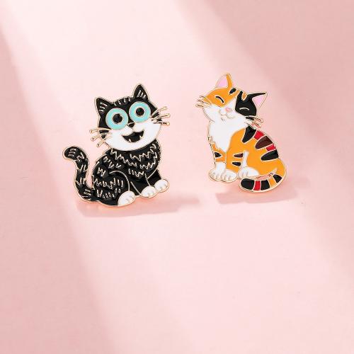 smalt Brož, Zinek, Kočka, á, unisex & různé styly pro výběr, zlatý, Prodáno By PC