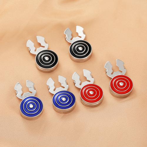 Cufflinks Zinc Alloy Round plated fashion jewelry & Unisex & enamel Sold By Pair