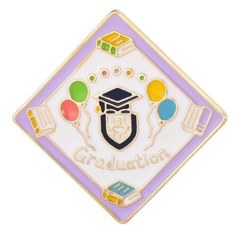 smalt Brož, Zinek, Rhombus, á, módní šperky & unisex, zlatý, Prodáno By PC