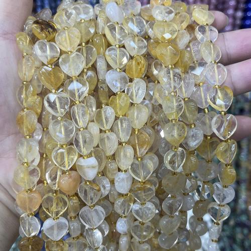 Golden Healer Quartz Beads with Seedbead Heart DIY mixed colors 12mm Sold Per 38 cm Strand