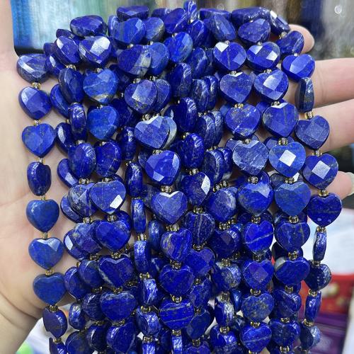 Lapis Lazuli Beads, met Seedbead, Hart, DIY, donkerblauw, 12mm, Per verkocht 38 cm Strand