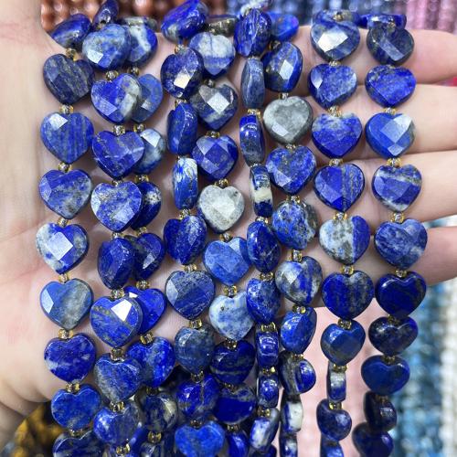 Lapis Lazuli Beads, met Seedbead, Hart, DIY, gemengde kleuren, 12mm, Per verkocht 38 cm Strand