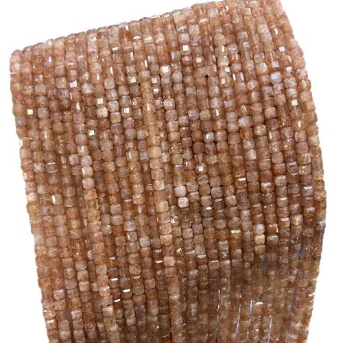 Sunstone Bead, du kan DIY, blandede farver, 3mm, Solgt Per 38 cm Strand