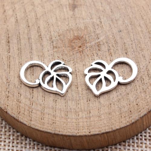 Zinc Alloy Leaf Pendants plated DIY & hollow Sold By Bag