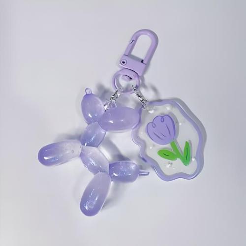 resina cierre de llave, con aleación de zinc, Perro, Portátil & unisexo & luminoso, más colores para la opción, 80mm, Vendido por UD