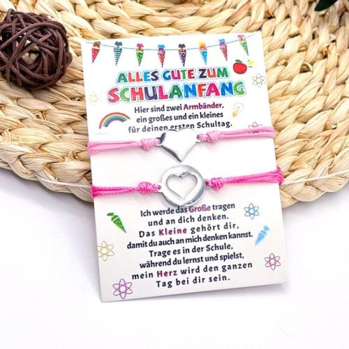 304 Nerūdijantis plienas Pora apyrankės, su Vaškas, rankų darbo, reguliuojamas & įvairių stilių pasirinkimas & porą, Pardavė nustatyti