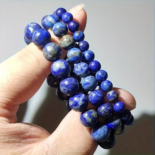 Lapis lazuli bracelet, Rond, unisexe & normes différentes pour le choix, Longueur Environ 7.48 pouce, Vendu par PC