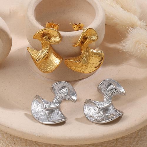 Boucle d'oreille de gaujon en acier inoxydable, Acier inoxydable 304, Placage de couleur d'or, bijoux de mode, plus de couleurs à choisir, Vendu par paire