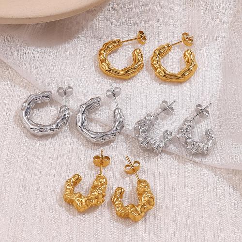 Boucle d'oreille de gaujon en acier inoxydable, Acier inoxydable 304, Placage de couleur d'or, bijoux de mode, plus de couleurs à choisir, Vendu par paire