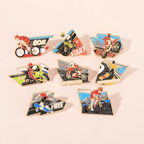 smalt Brož, Zinek, á, unisex & různé styly pro výběr, zlatý, Prodáno By PC