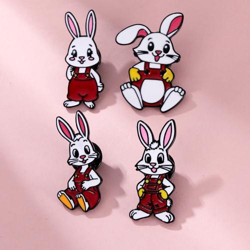 smalt Brož, Zinek, Králík, unisex & různé styly pro výběr, černý, Prodáno By PC