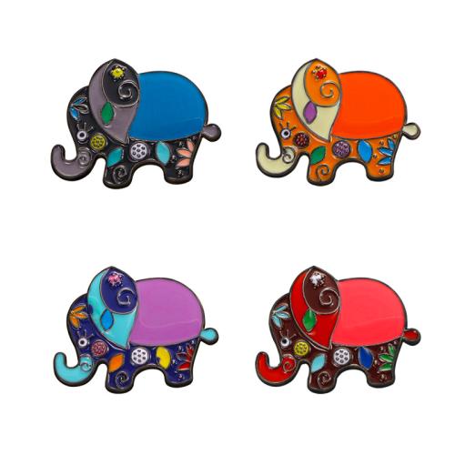 Zinc Alloy Brože, Zinek, Slon, vypalovací lak, módní šperky & unisex, více barev na výběr, Prodáno By PC