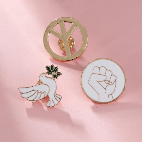 smalt Brož, Zinek, unisex & různé styly pro výběr, zlatý, Prodáno By PC